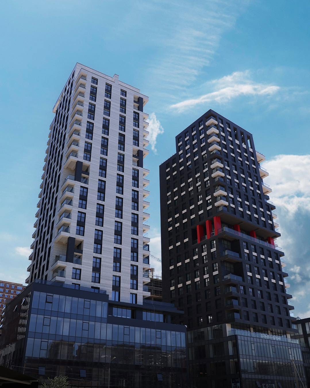 Prime Residence III towers on Rr. Ukshin Hoti, Prishtinë